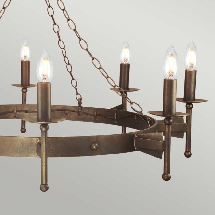 Cromwell 8 Light Chandelier - Old Bronze
