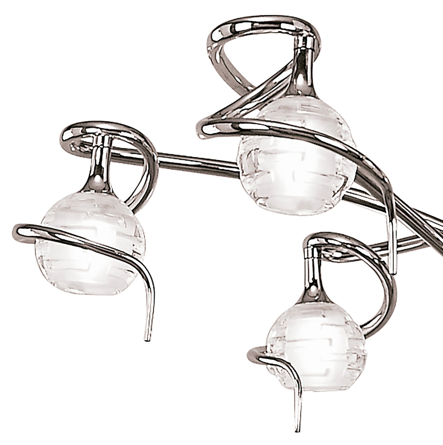 Dali Telescopic Pendant Convertible To Semi Flush 6 Light G9, Polished Chrome by Mantra