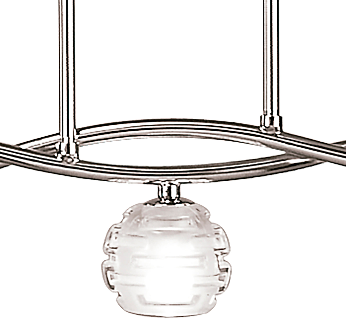 Dali Telescopic Pendant Line 5 Light G9, Polished Chrome by Mantra