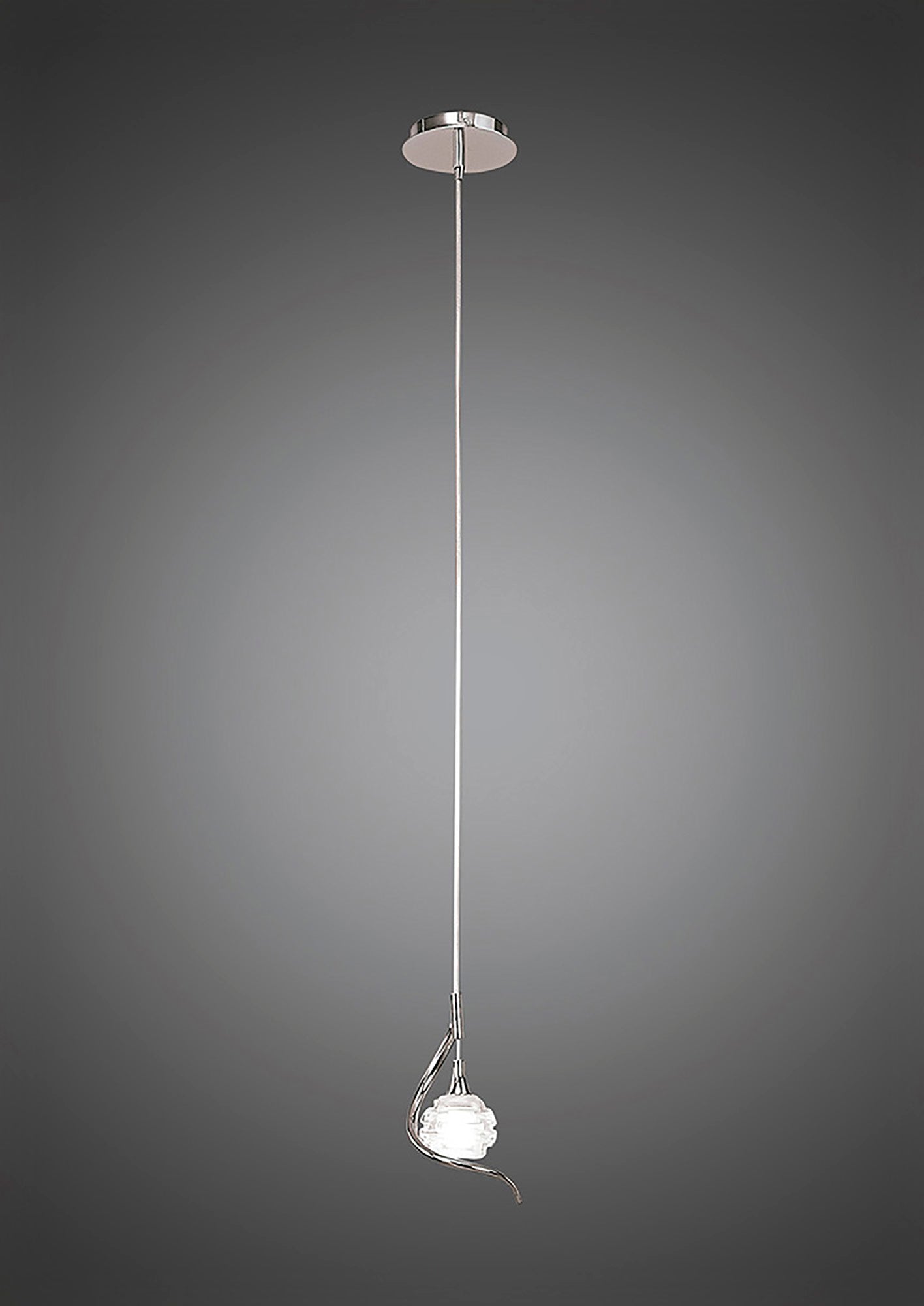 Dali Pendant 1 Light G9, Polished Chrome by Mantra