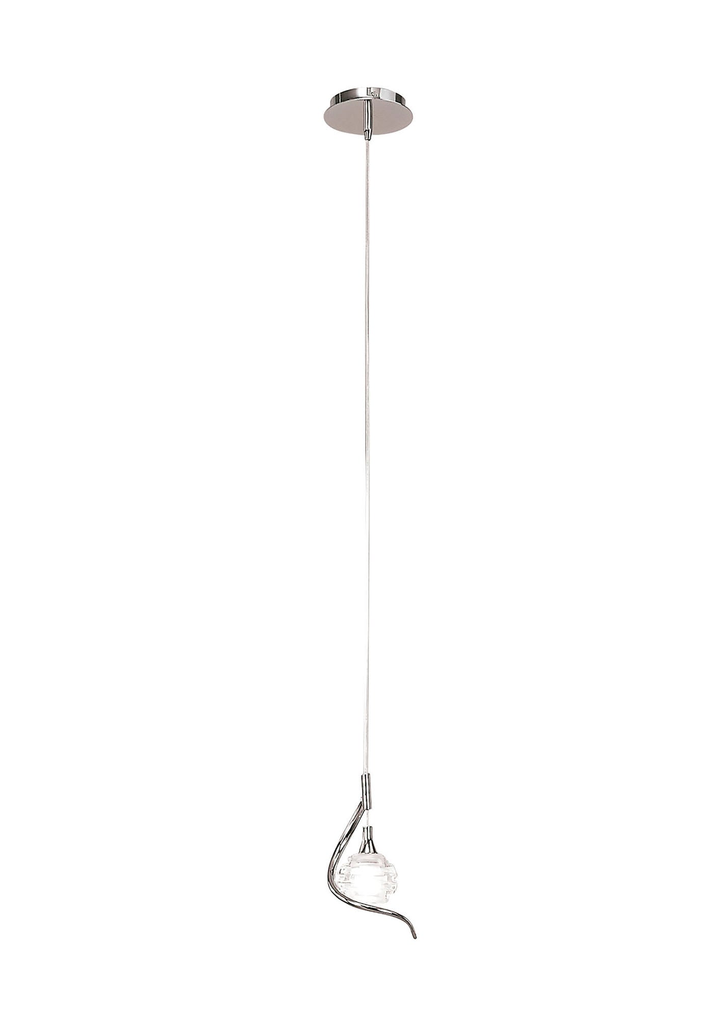 Dali Pendant 1 Light G9, Polished Chrome by Mantra