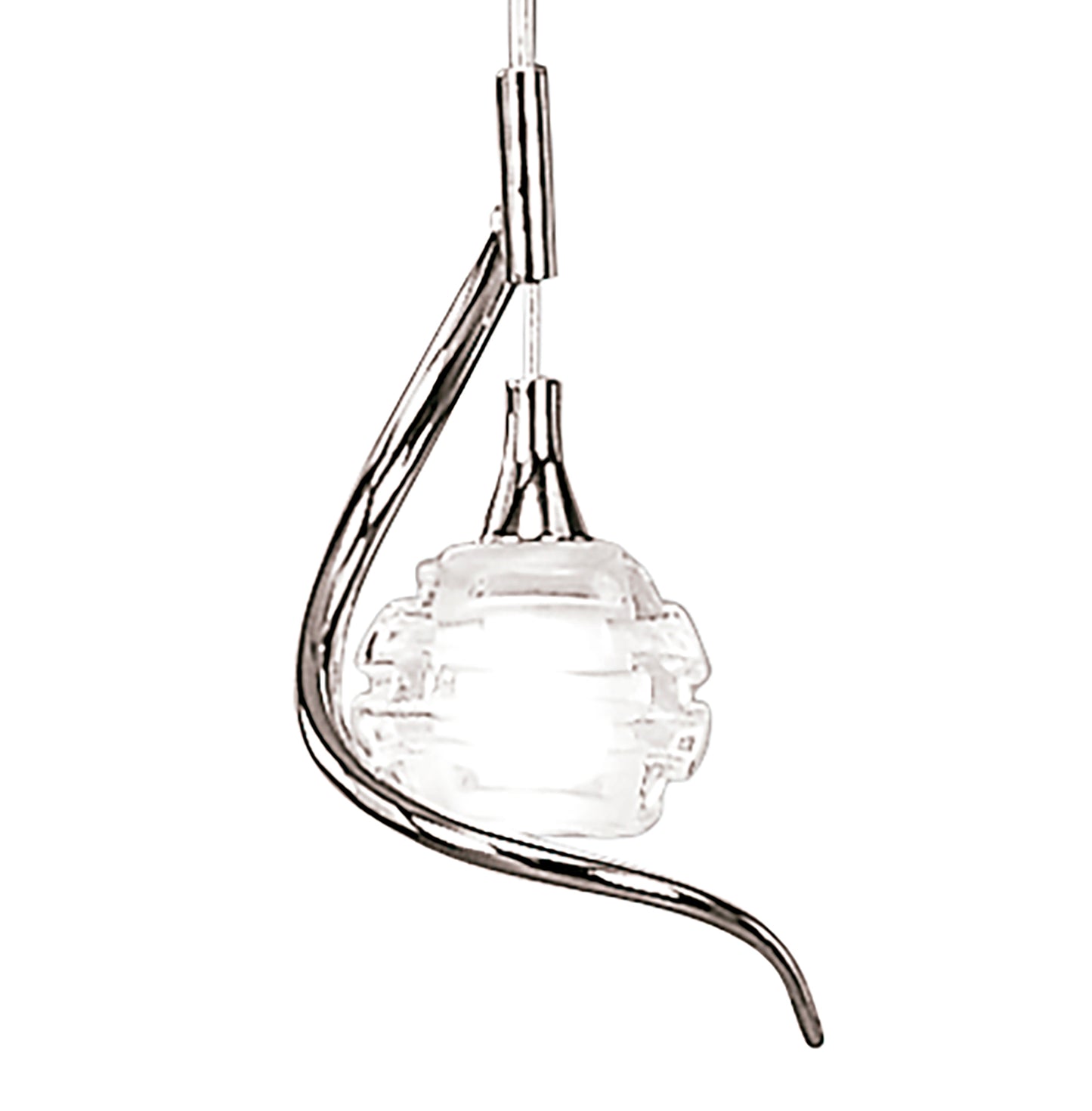 Dali Pendant 1 Light G9, Polished Chrome by Mantra