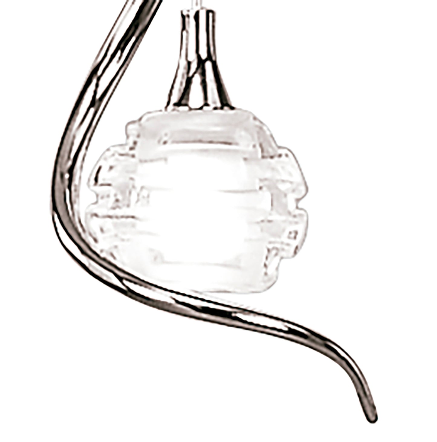 Dali Pendant 1 Light G9, Polished Chrome by Mantra