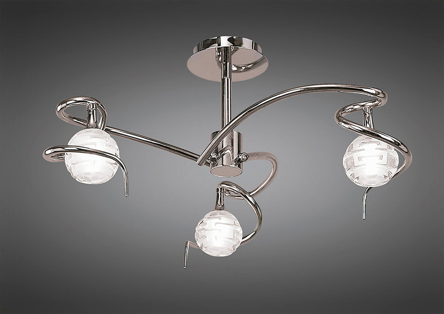 Dali Semi Flush 3 Light G9, Polished Chrome by Mantra