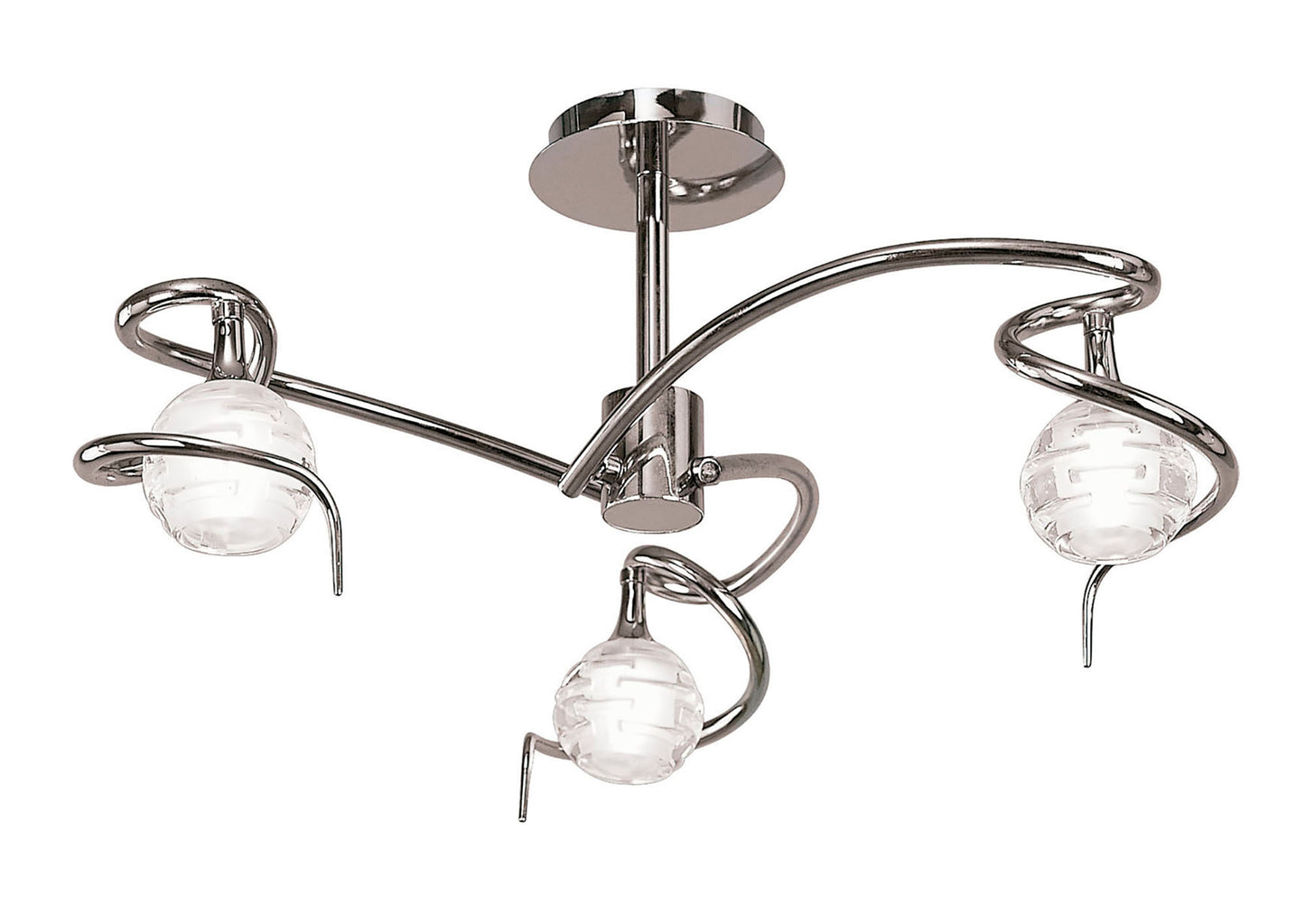 Dali Semi Flush 3 Light G9, Polished Chrome by Mantra