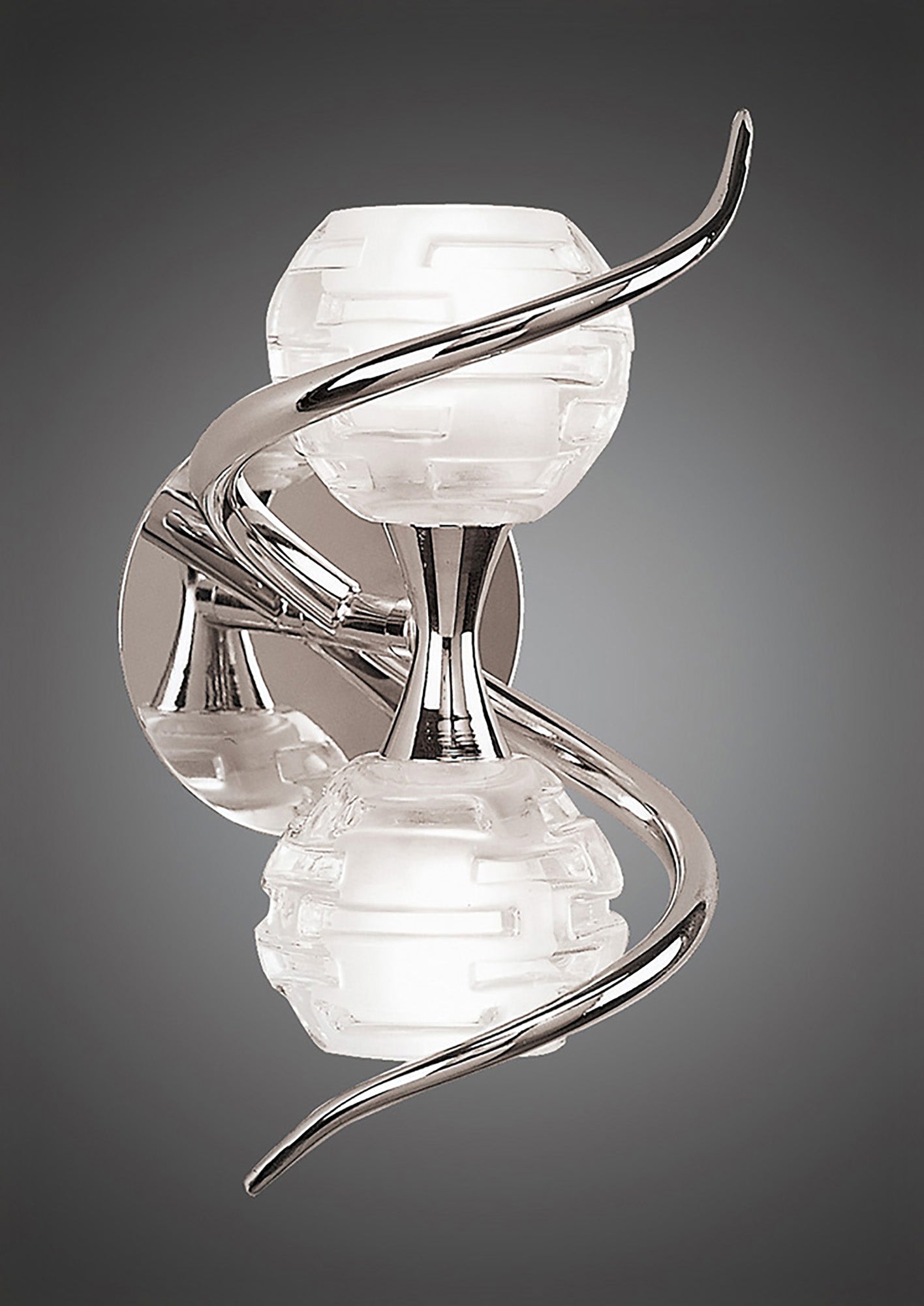 Dali Wall Lamp Switched 2 Light G9, Polished Chrome by Mantra