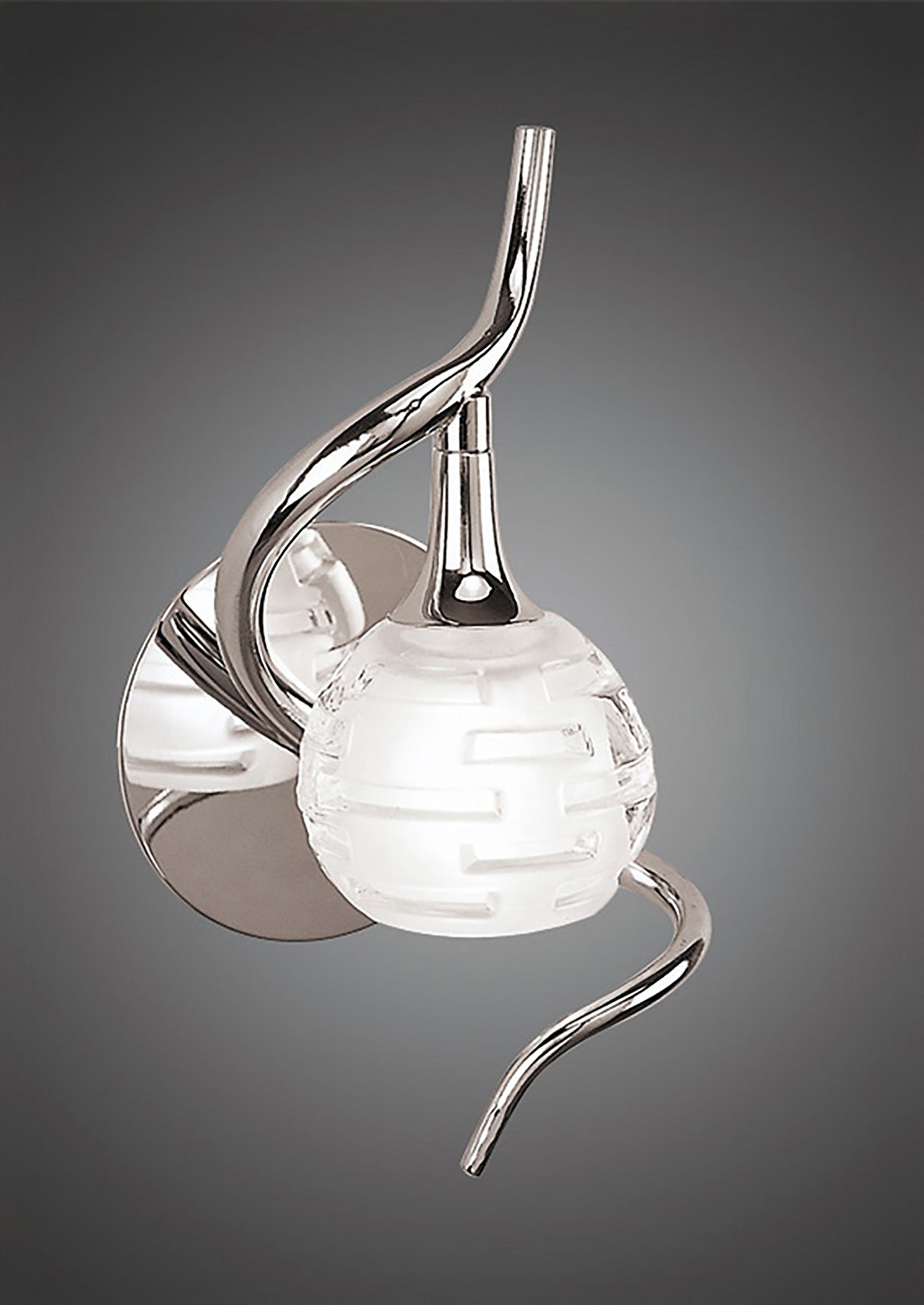 Dali Wall Lamp Switched 1 Light G9, Polished Chrome by Mantra