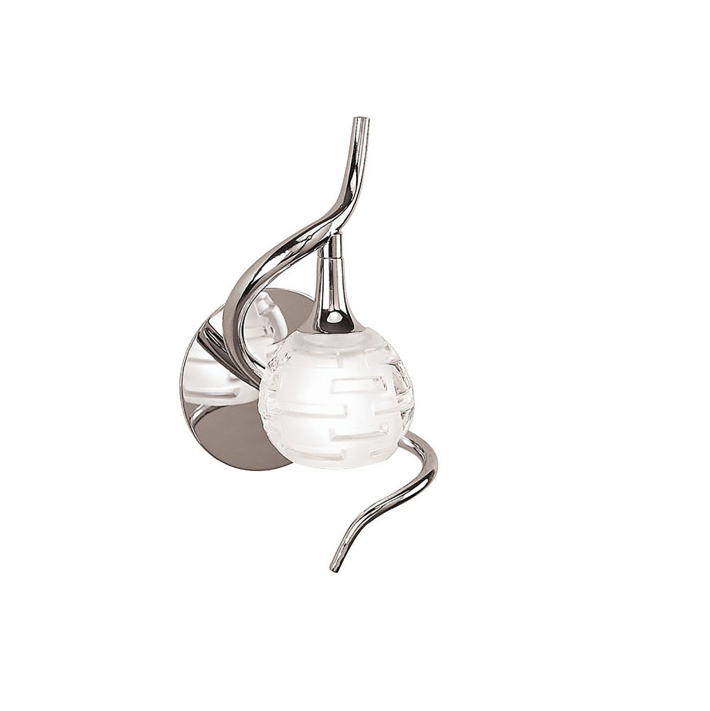 Dali Wall Lamp Switched 1 Light G9, Polished Chrome by Mantra