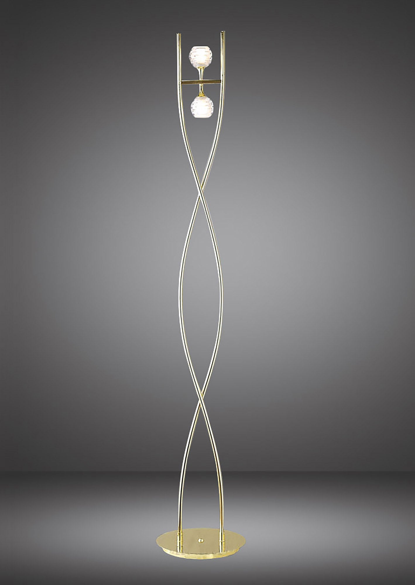 Dali Floor Lamp 2 Light G9, Polished Brass, NOT LED/CFL Compatible by Mantra