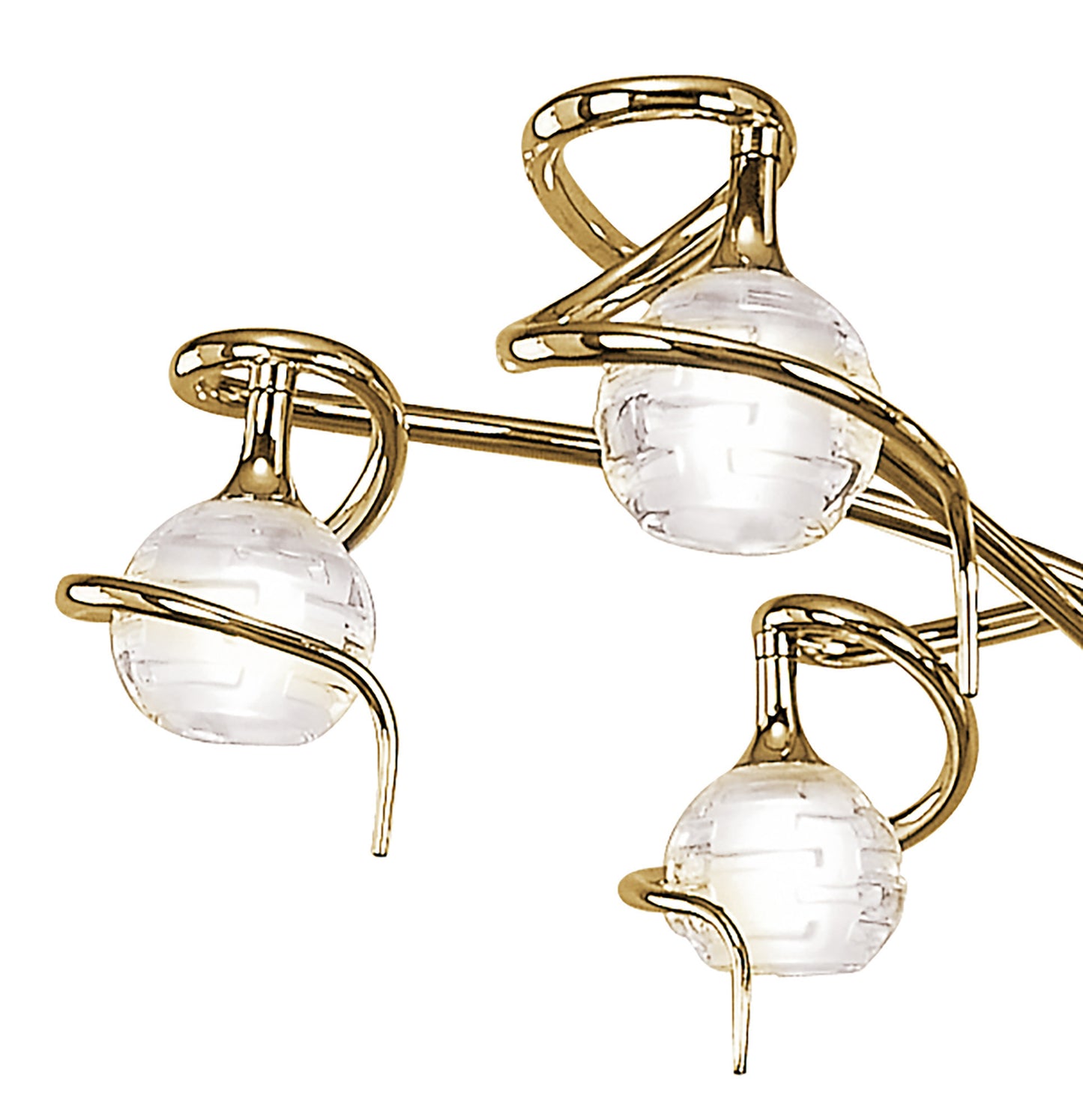 Dali Telescopic Pendant Convertible To Semi Flush 6 Light G9, Polished Brass by Mantra