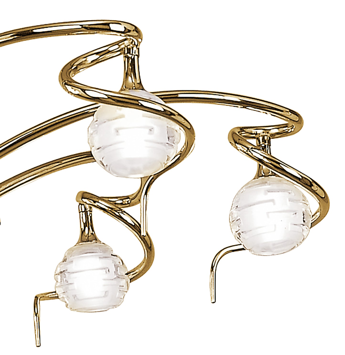 Dali Telescopic Pendant Convertible To Semi Flush 6 Light G9, Polished Brass by Mantra