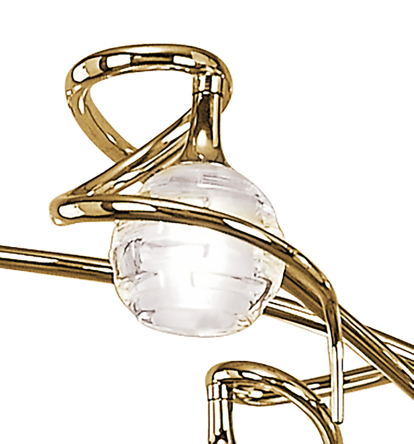 Dali Telescopic Pendant Convertible To Semi Flush 6 Light G9, Polished Brass by Mantra