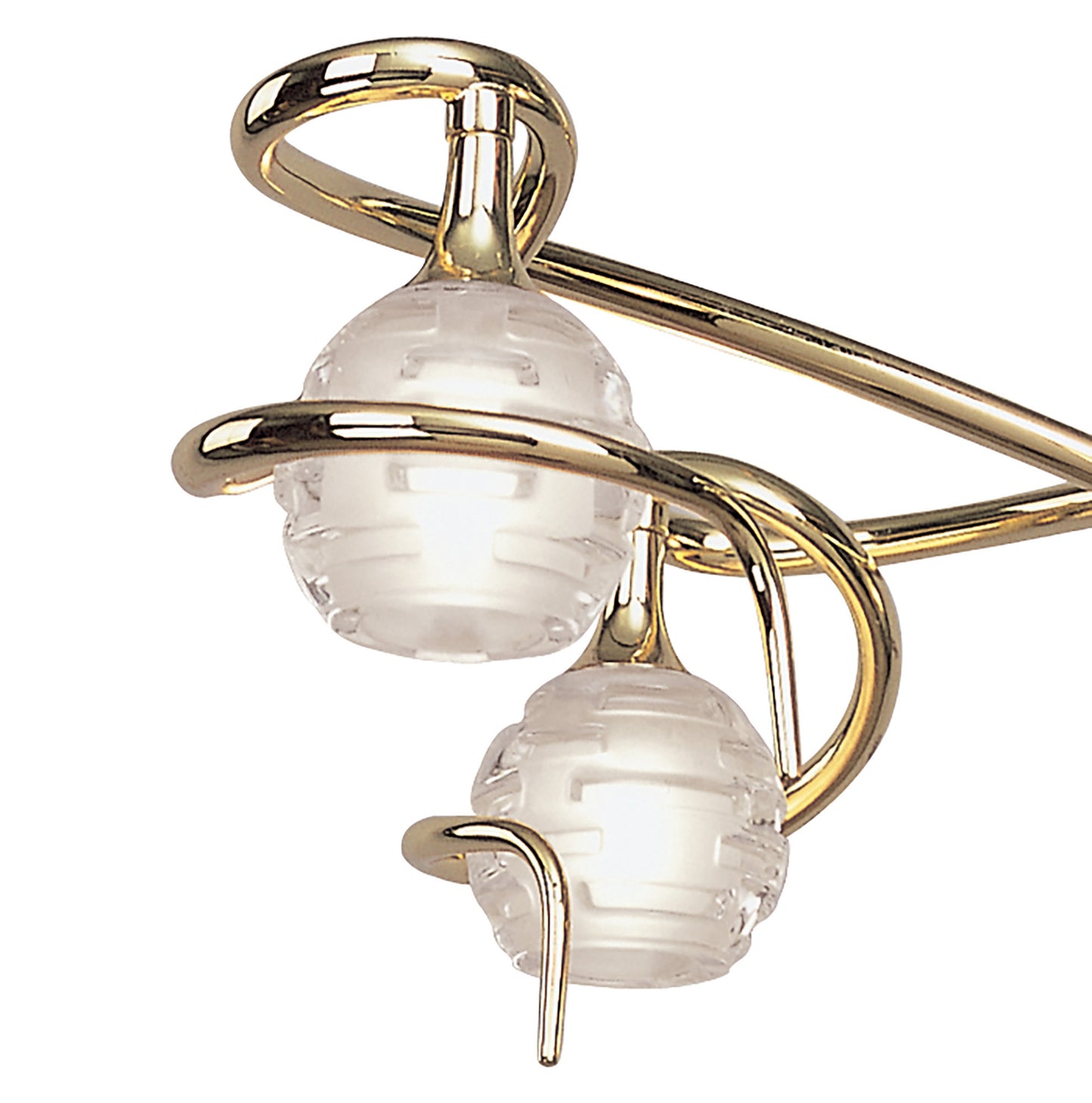 Dali Telescopic Pendant Convertible To Semi Flush 4 Light G9, Polished Brass by Mantra