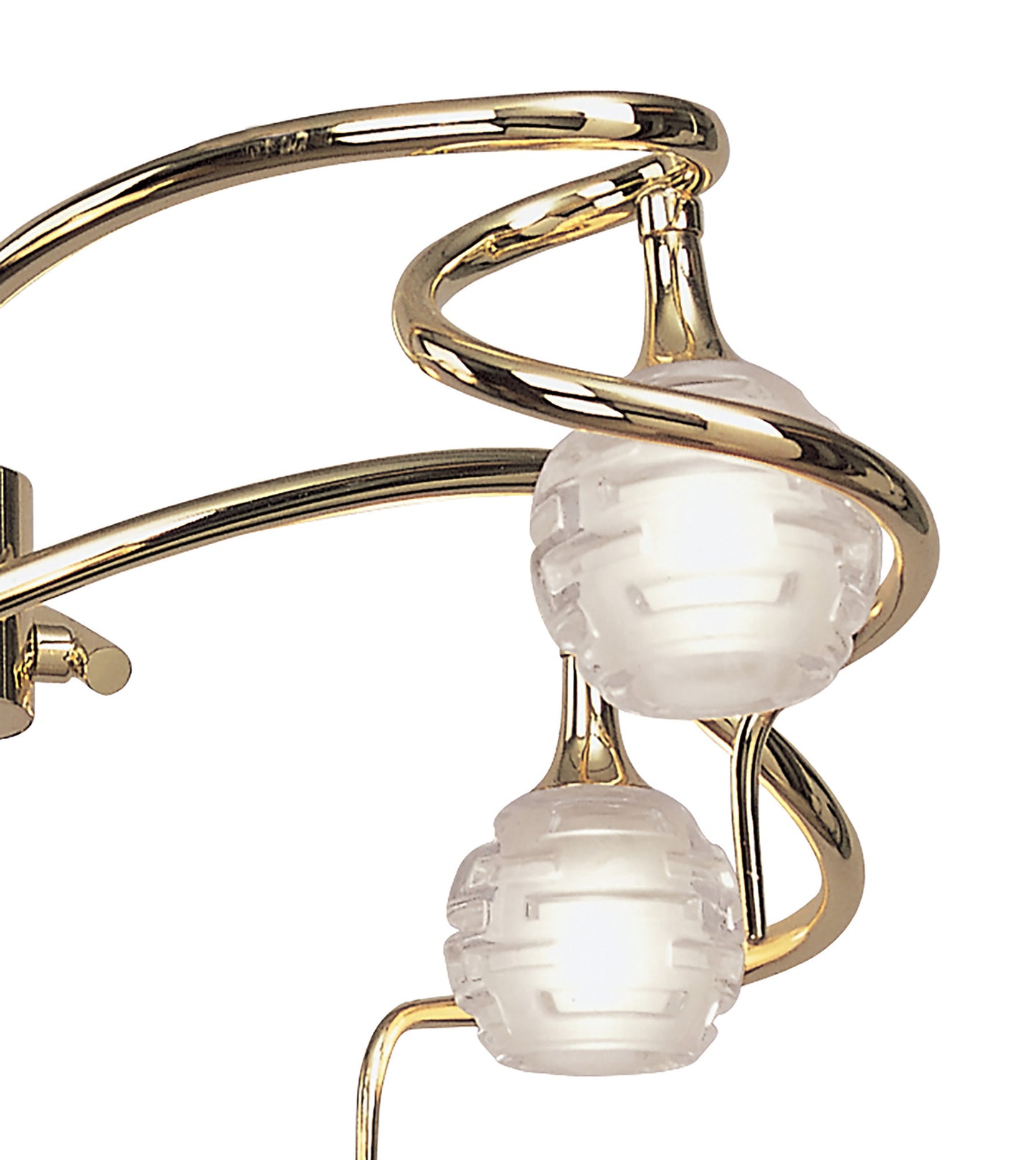 Dali Telescopic Pendant Convertible To Semi Flush 4 Light G9, Polished Brass by Mantra