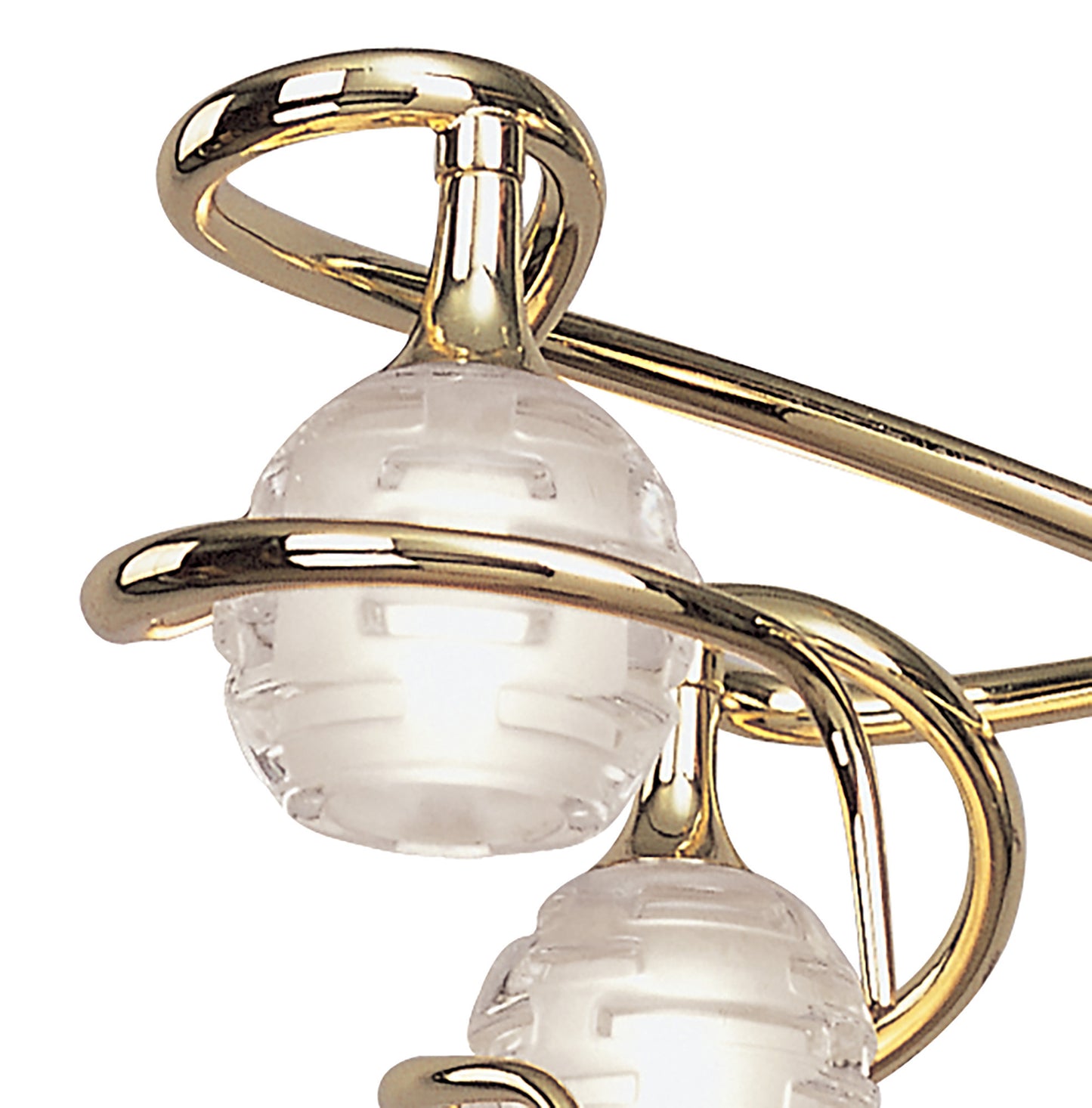 Dali Telescopic Pendant Convertible To Semi Flush 4 Light G9, Polished Brass by Mantra