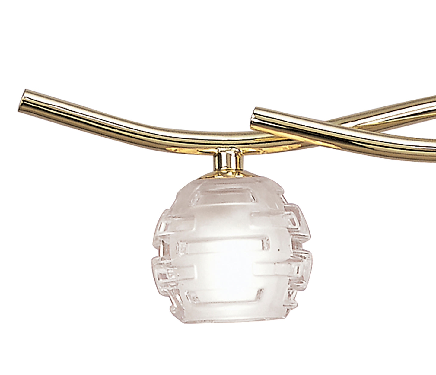 Dali Telescopic Linear Pendant Line 4 Light G9, Polished Brass by Mantra