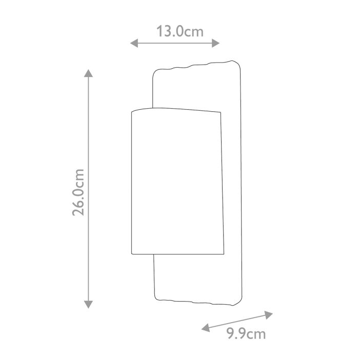 Dali 2 Light Wall Lantern - Grey