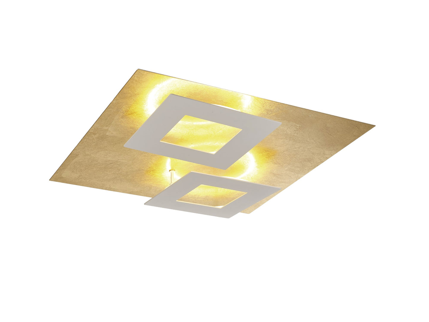 Dalia 50cm Ceiling, 48W LED, 3000K, 3360lm, Gold/White, 3yrs Warranty by Mantra