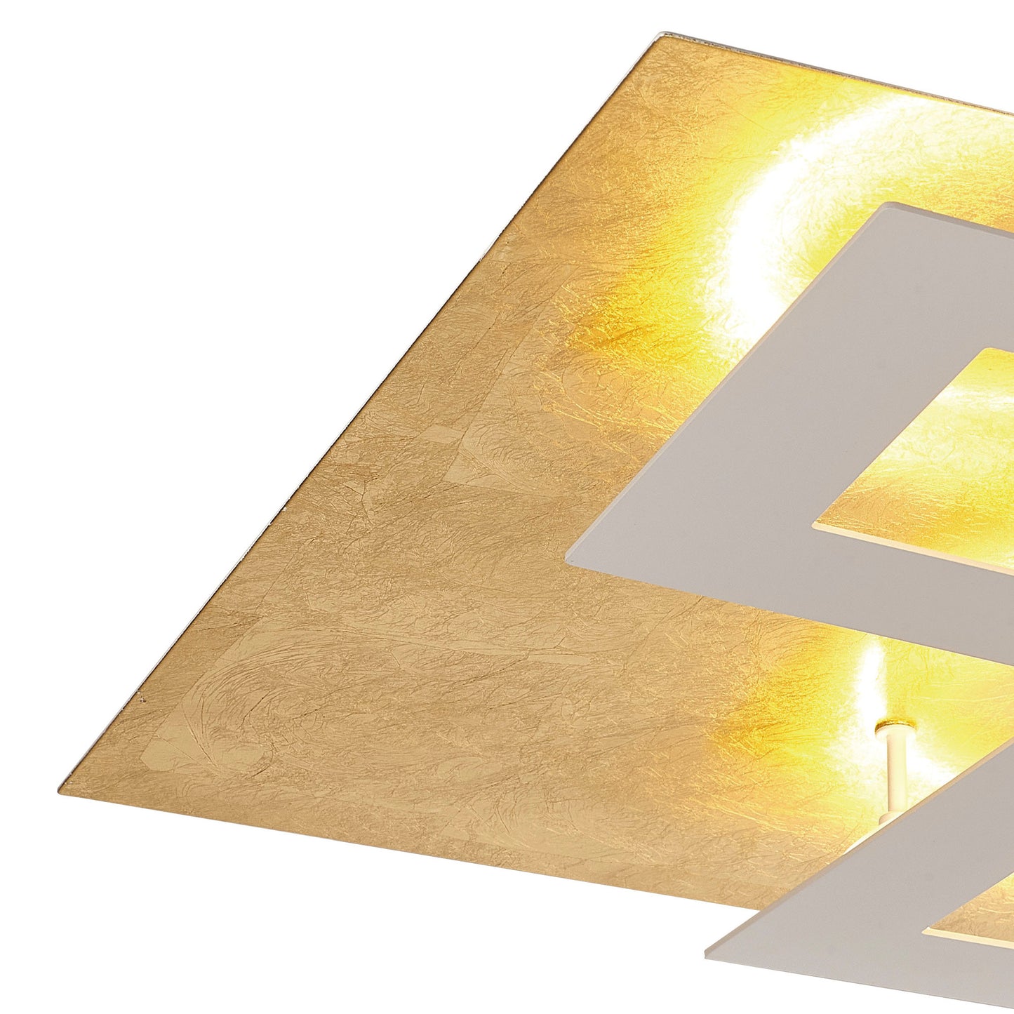 Dalia 50cm Ceiling, 48W LED, 3000K, 3360lm, Gold/White, 3yrs Warranty by Mantra