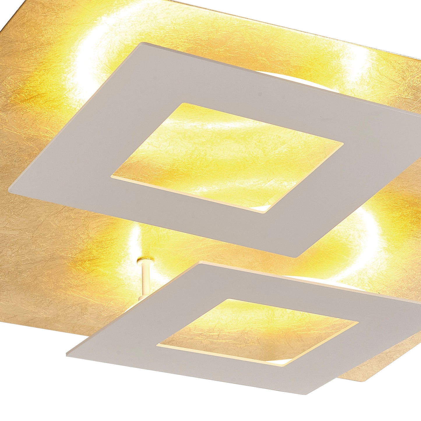 Dalia 50cm Ceiling, 48W LED, 3000K, 3360lm, Gold/White, 3yrs Warranty by Mantra