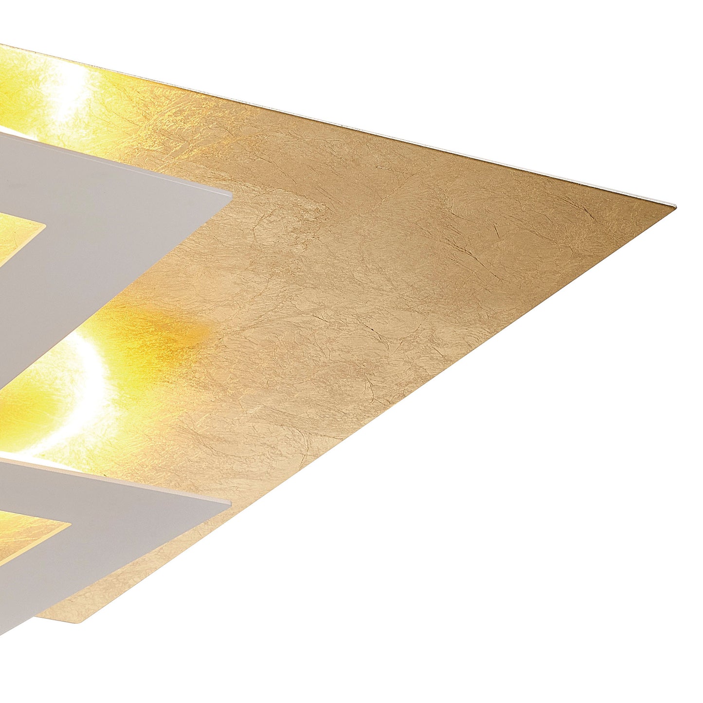 Dalia 50cm Ceiling, 48W LED, 3000K, 3360lm, Gold/White, 3yrs Warranty by Mantra