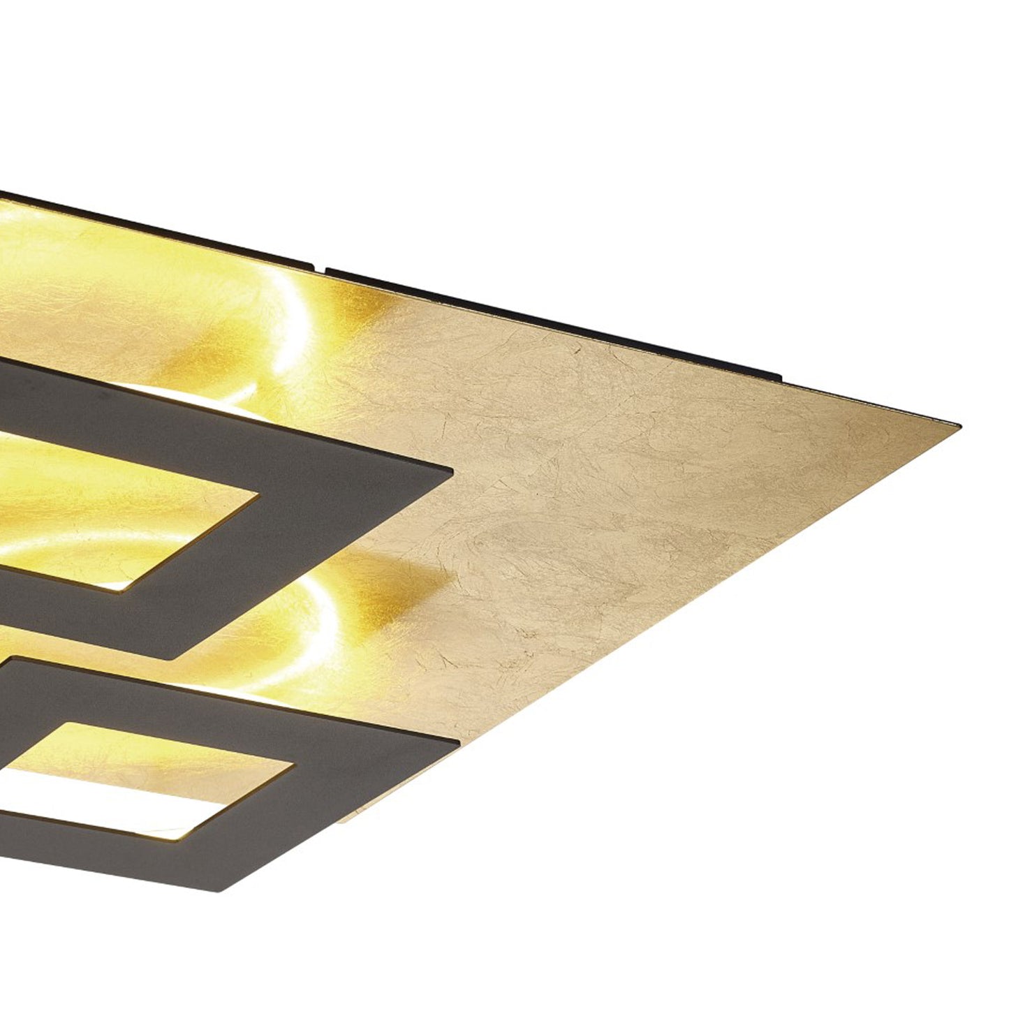 Dalia 50cm Ceiling, 48W LED, 3000K, 3360lm, Gold/Black, 3yrs Warranty by Mantra