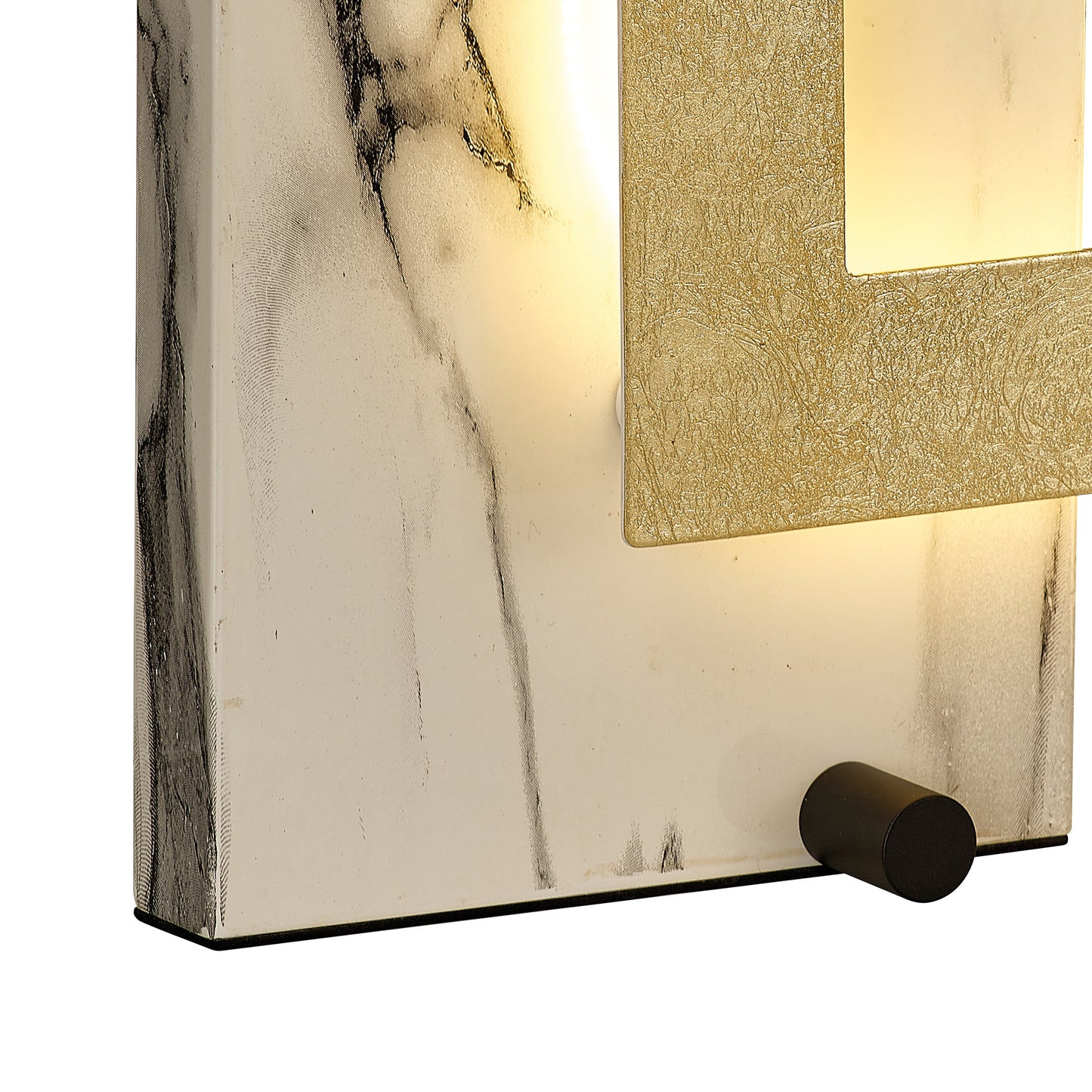 Dalia 25cm Table Lamp, 18W LED, 3000K, 1260lm, Gold/Marble White, 3yrs Warranty by Mantra