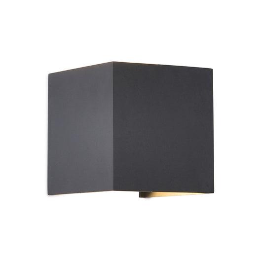 Davos Square Wall Lamp, 2 x 6W LED, 3000K, 1100lm, IP54, Anthracite, 3yrs Warranty by Mantra