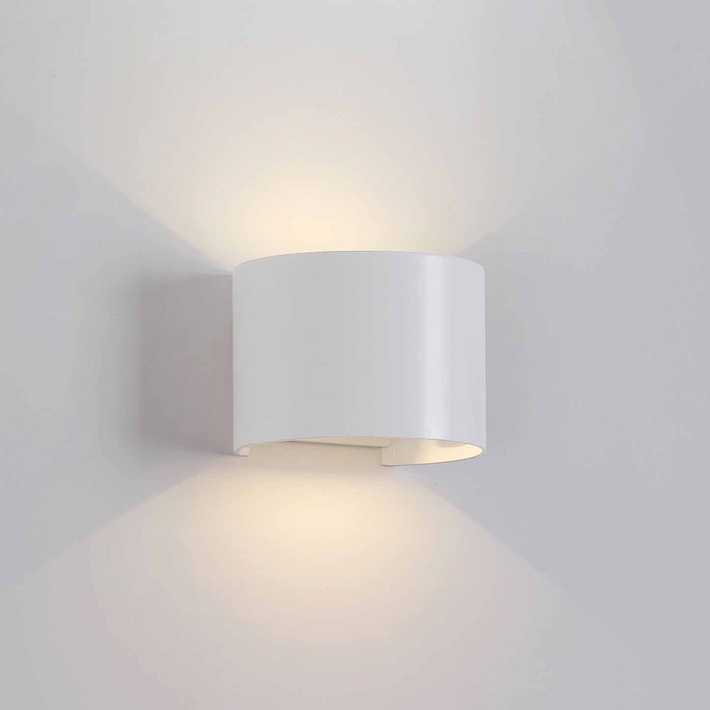 Davos Round Wall Lamp, 2 x 6W LED, 3000K, 1100lm, IP54, Sand White, 3yrs Warranty by Mantra