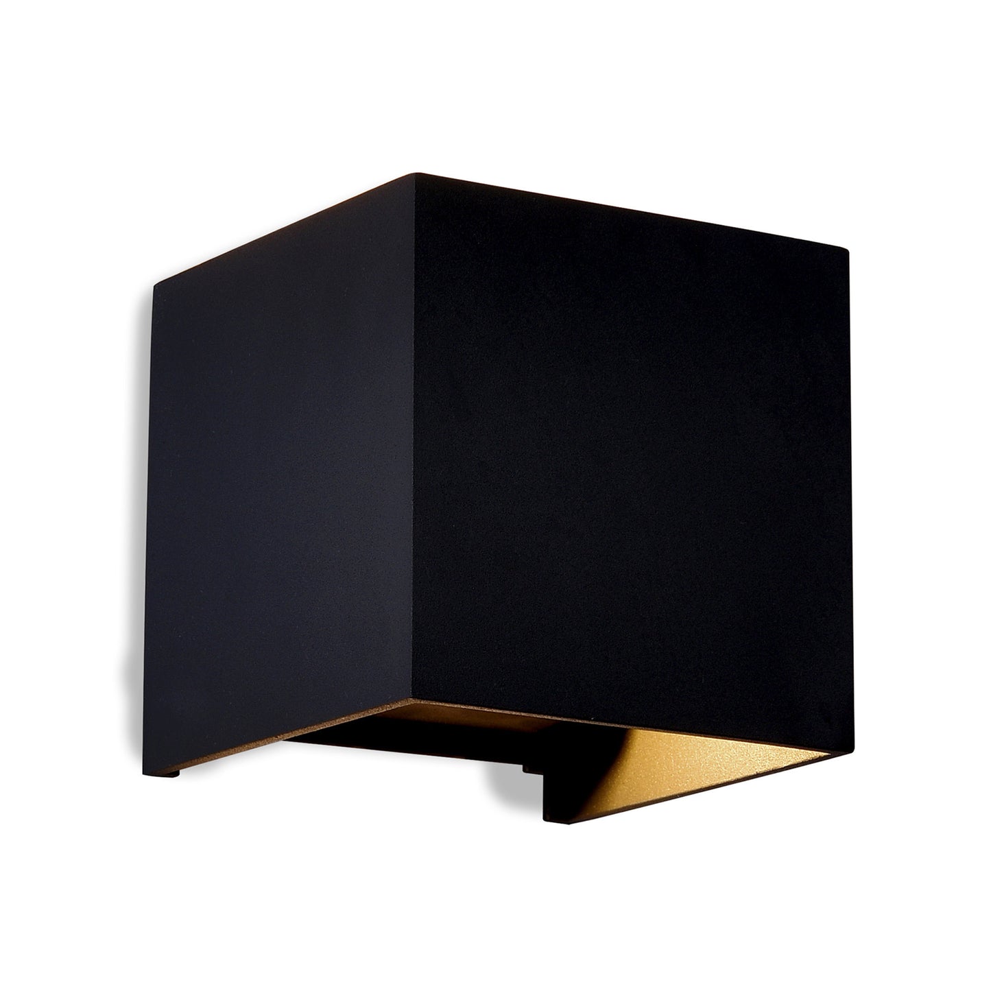 Davos Square Wall Lamp, 2 x 6W LED, 3000K, 1100lm, IP54, Sand Black, 3yrs Warranty by Mantra