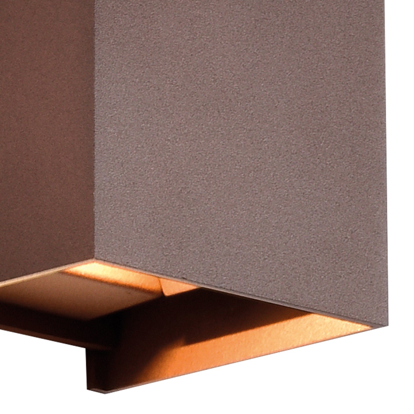 Davos Square Wall Lamp, 2 x 6W LED, 3000K, 1100lm, IP54, Rust Brown, 3yrs Warranty by Mantra