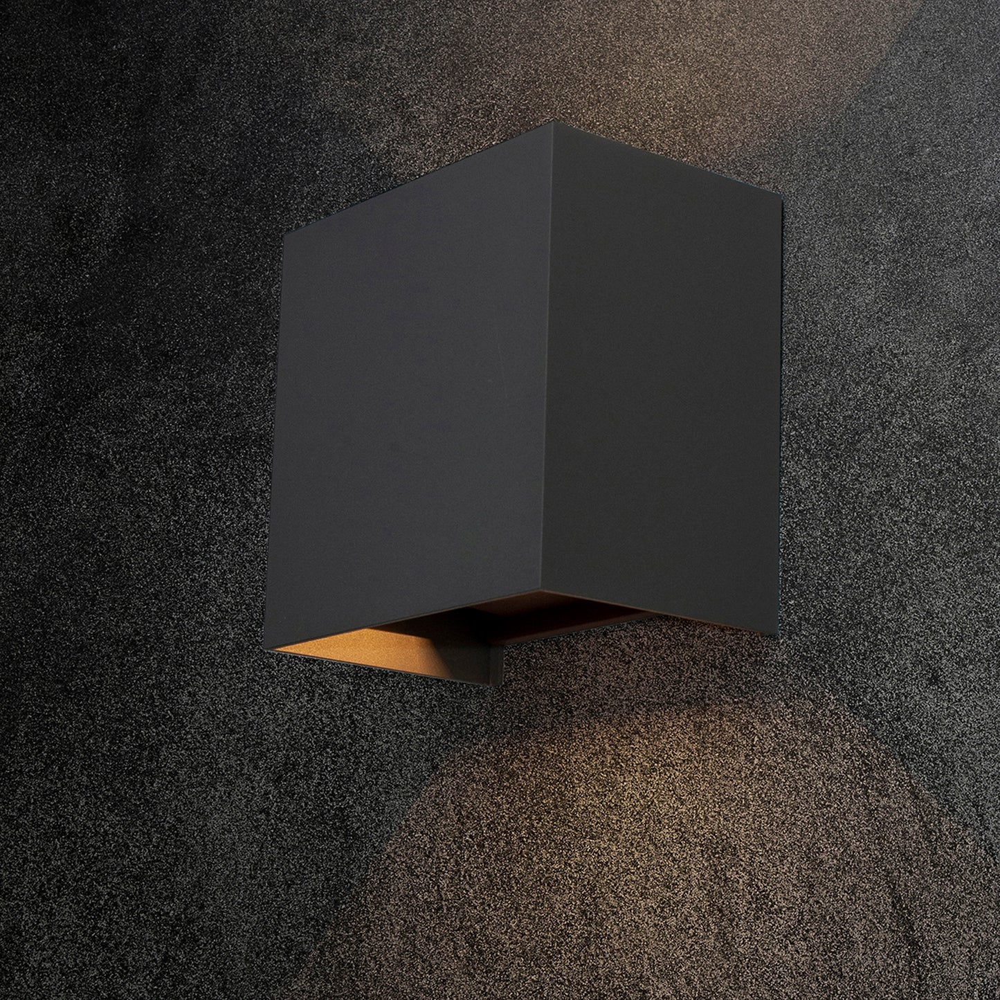 Davos XL Square Wall Lamp, 2x10W LED, 3000K, 1830lm, IP65, Anthracite, 3yrs Warranty by Mantra