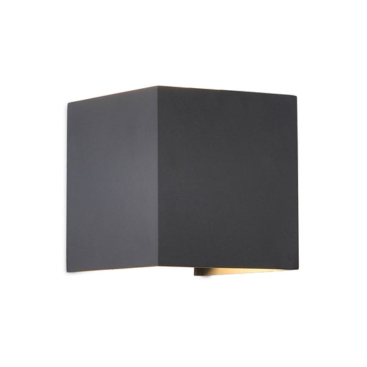 Davos Square Wall Lamp, 2 x 6W LED, 4000K, 1100lm, IP54, Anthracite, 3yrs Warranty by Mantra