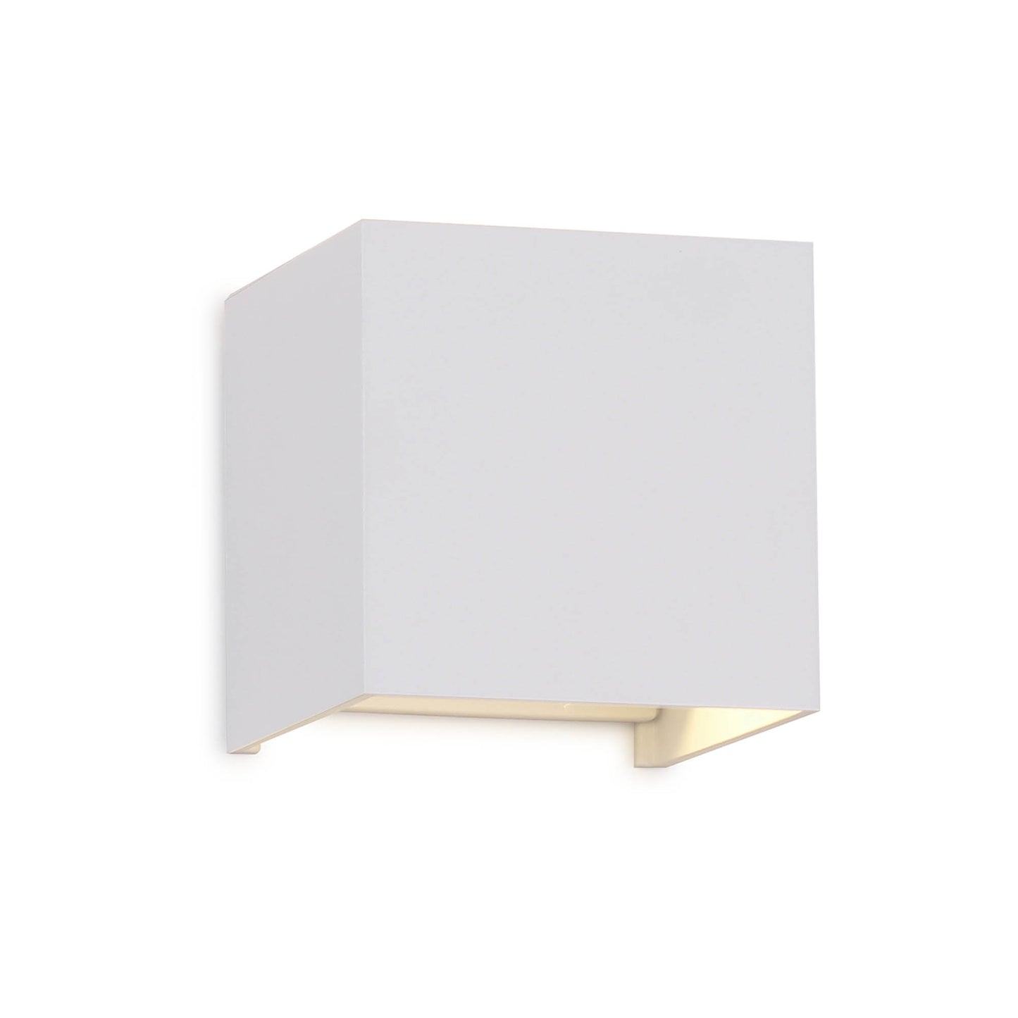 Davos Square Wall Lamp, 2 x 6W LED, 4000K, 1100lm, IP54, Sand White, 3yrs Warranty by Mantra