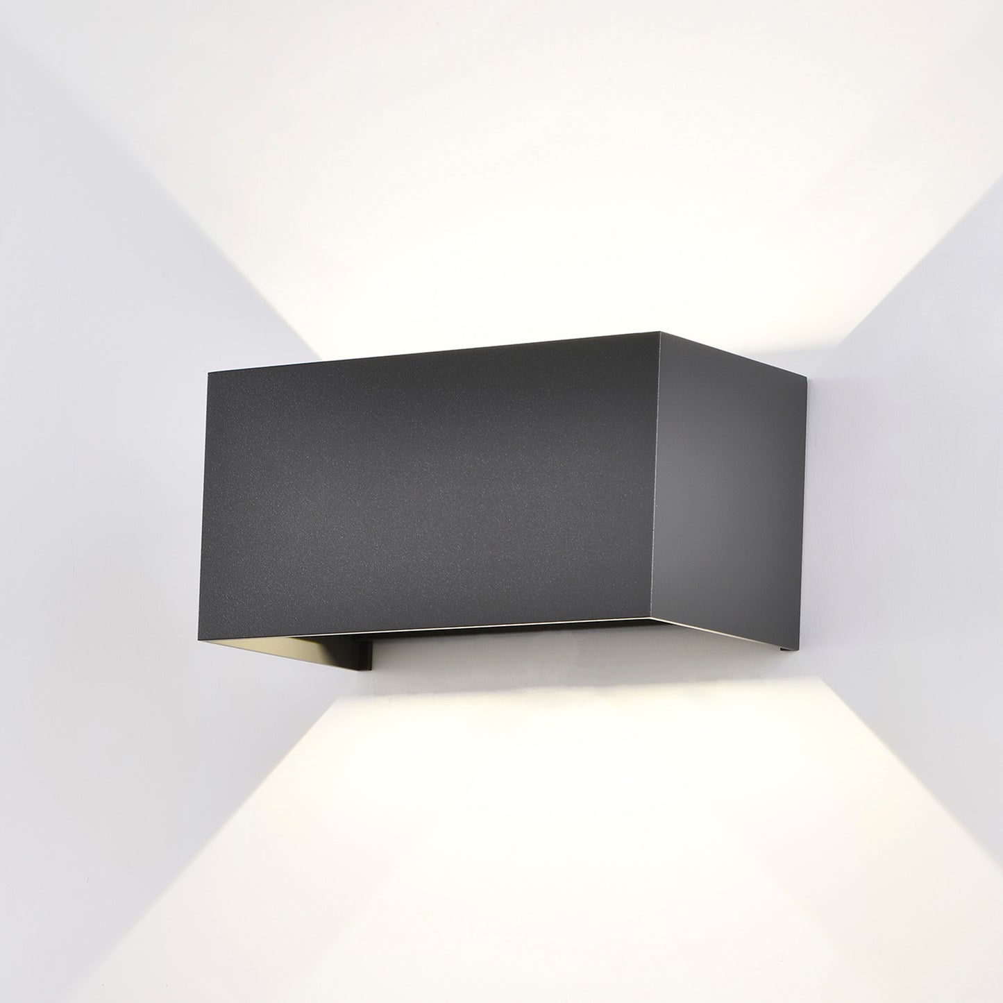 Davos Rectangle Wall Lamp, 4 x 6W LED, 3000K, 2200lm, IP54, Anthracite, 3yrs Warranty by Mantra