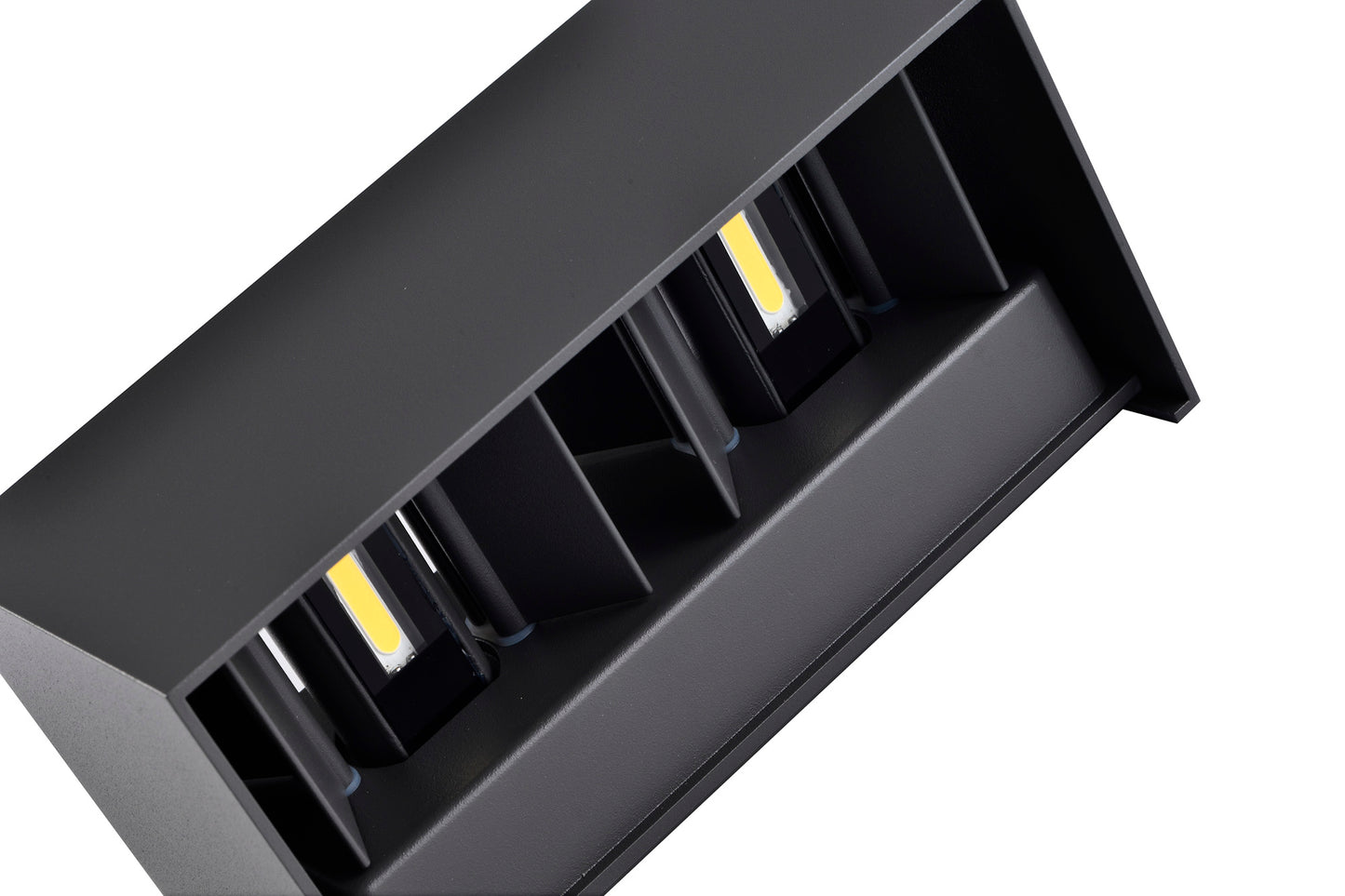 Davos Rectangle Wall Lamp, 4 x 6W LED, 3000K, 2200lm, IP54, Sand Black, 3yrs Warranty by Mantra