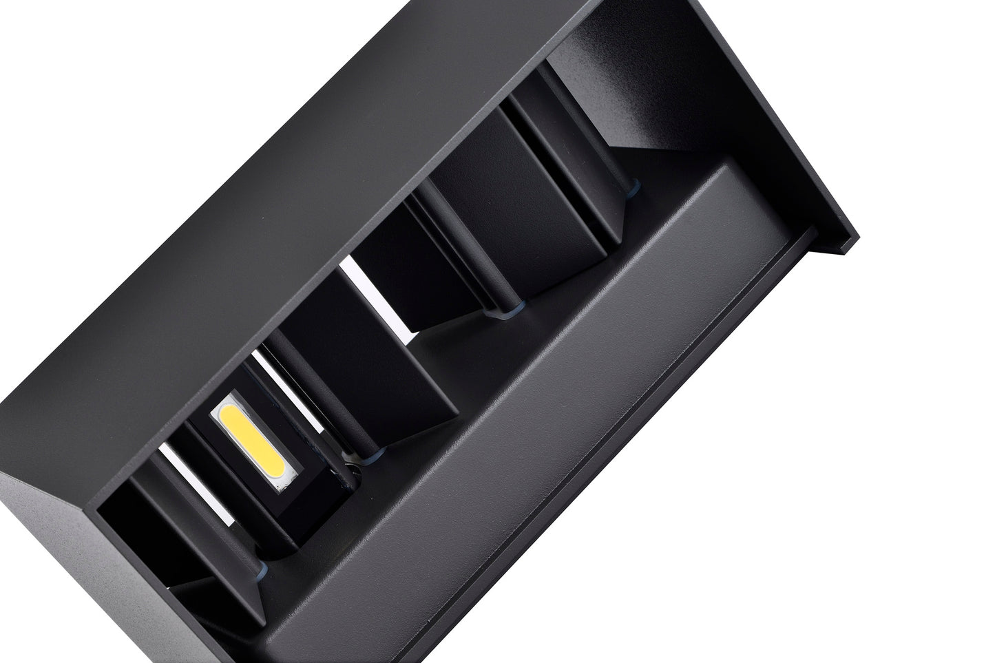 Davos Rectangle Wall Lamp, 4 x 6W LED, 3000K, 2200lm, IP54, Sand Black, 3yrs Warranty by Mantra