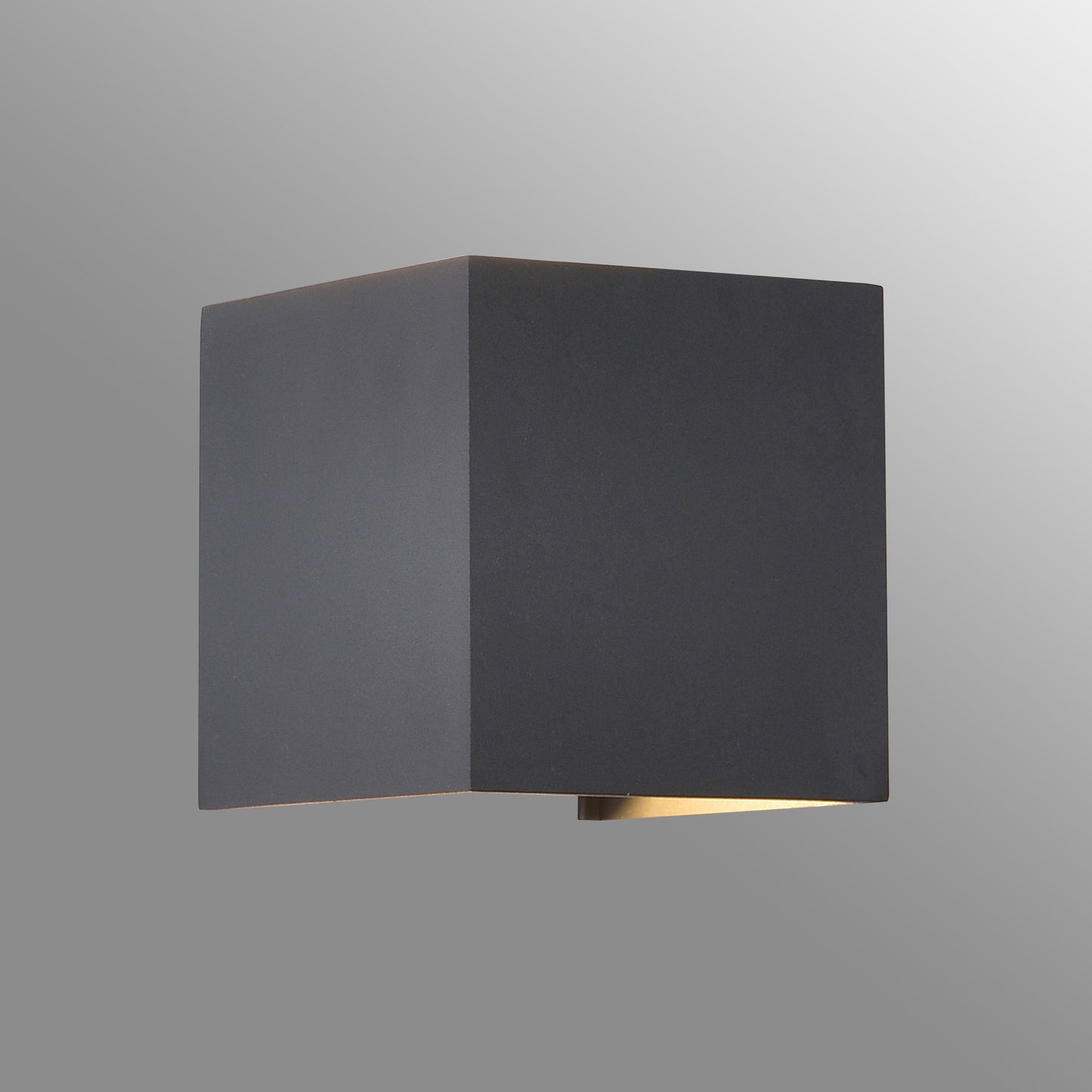 Davos Square Wall Lamp Dimmable, 2 x 6W LED, 2700K, 1100lm, IP54, Anthracite, 3yrs Warranty by Mantra