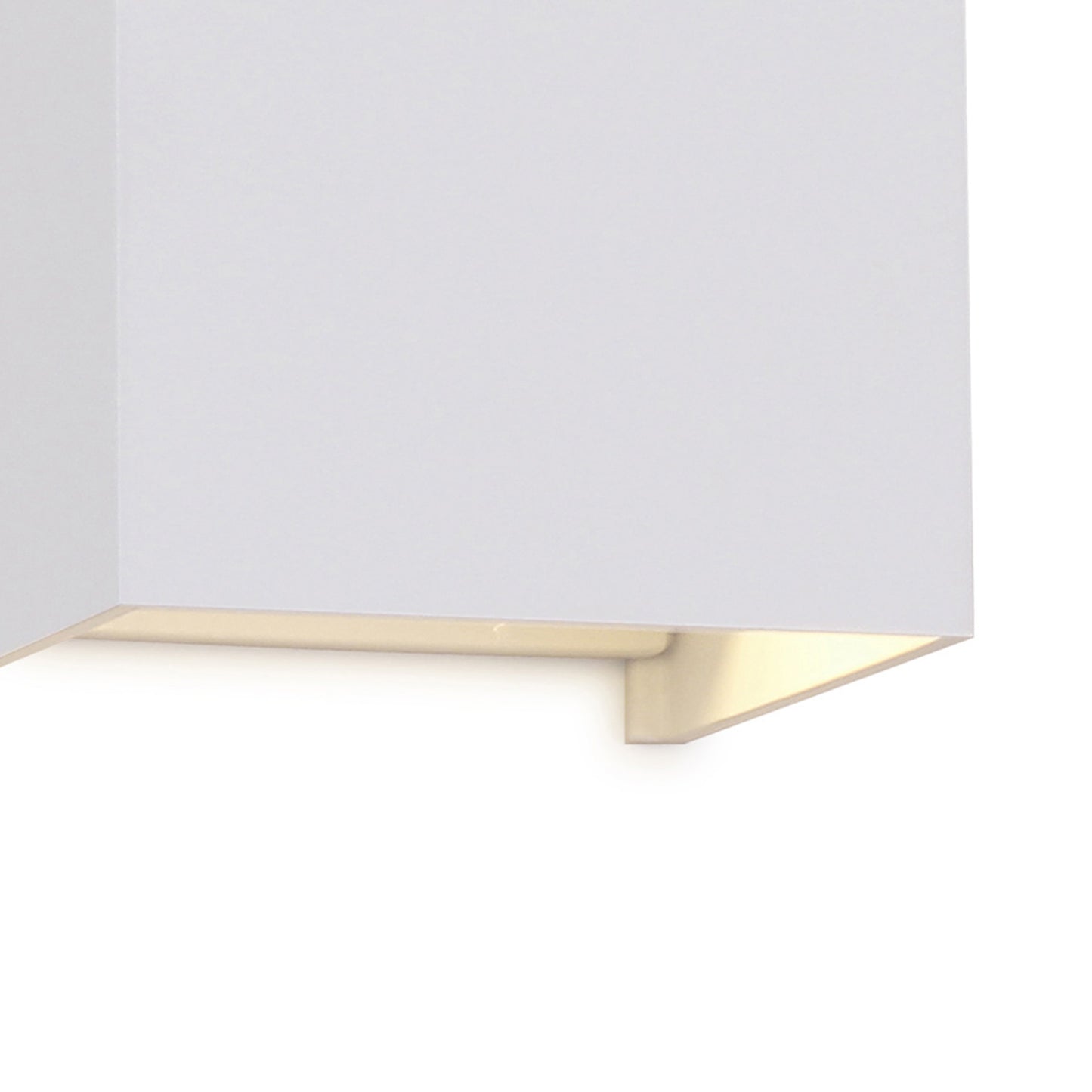 Davos Square Wall Lamp Dimmable, 2 x 6W LED, 2700K, 1100lm, IP54, Sand White, 3yrs Warranty by Mantra