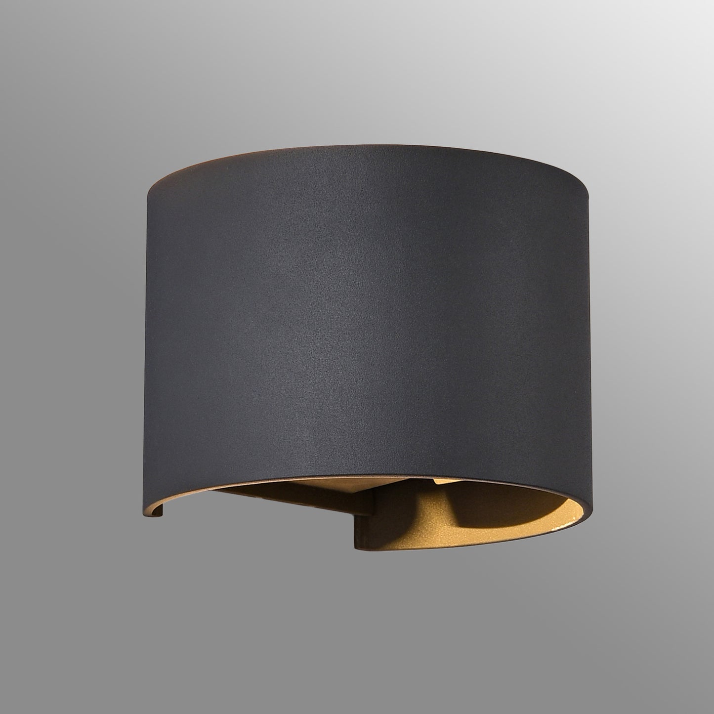 Davos Round Wall Lamp Dimmable, 2 x 6W LED, 2700K, 1100lm, IP54, Anthracite, 3yrs Warranty by Mantra