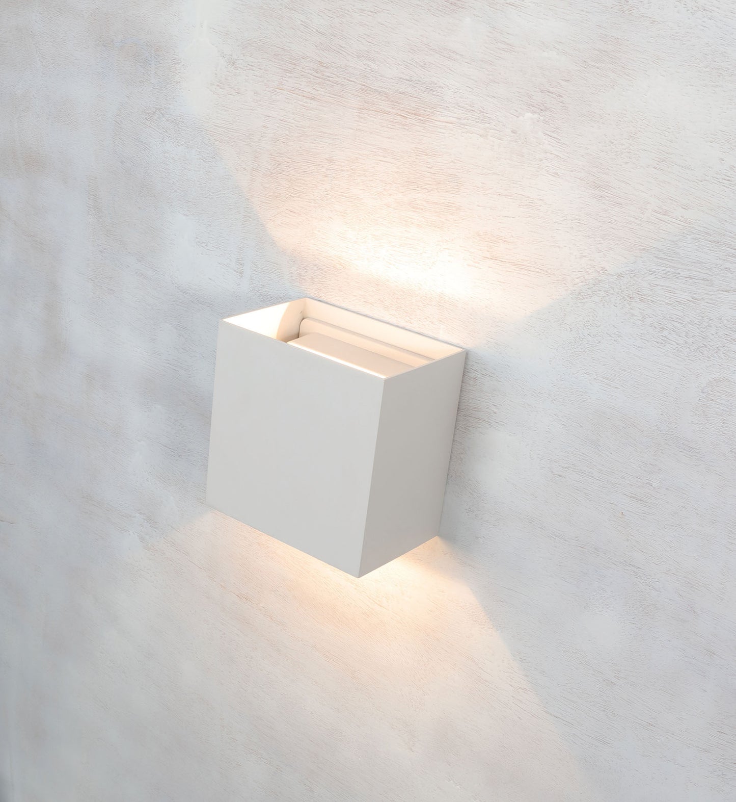 Davos XL Square Wall Lamp, 2x10W LED, 3000K, 1830lm, IP65, Anthracite, 3yrs Warranty by Mantra