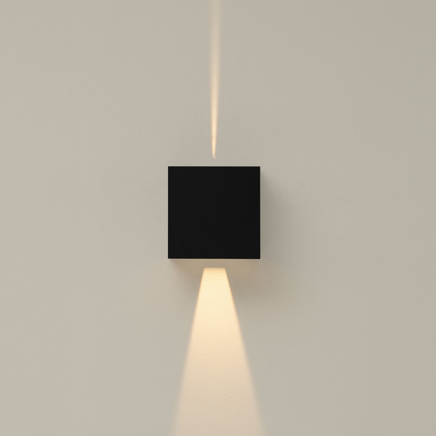 Davos XL Square Wall Lamp, 2x10W LED, 3000K, 1830lm, IP65, Sand Black, 3yrs Warranty by Mantra