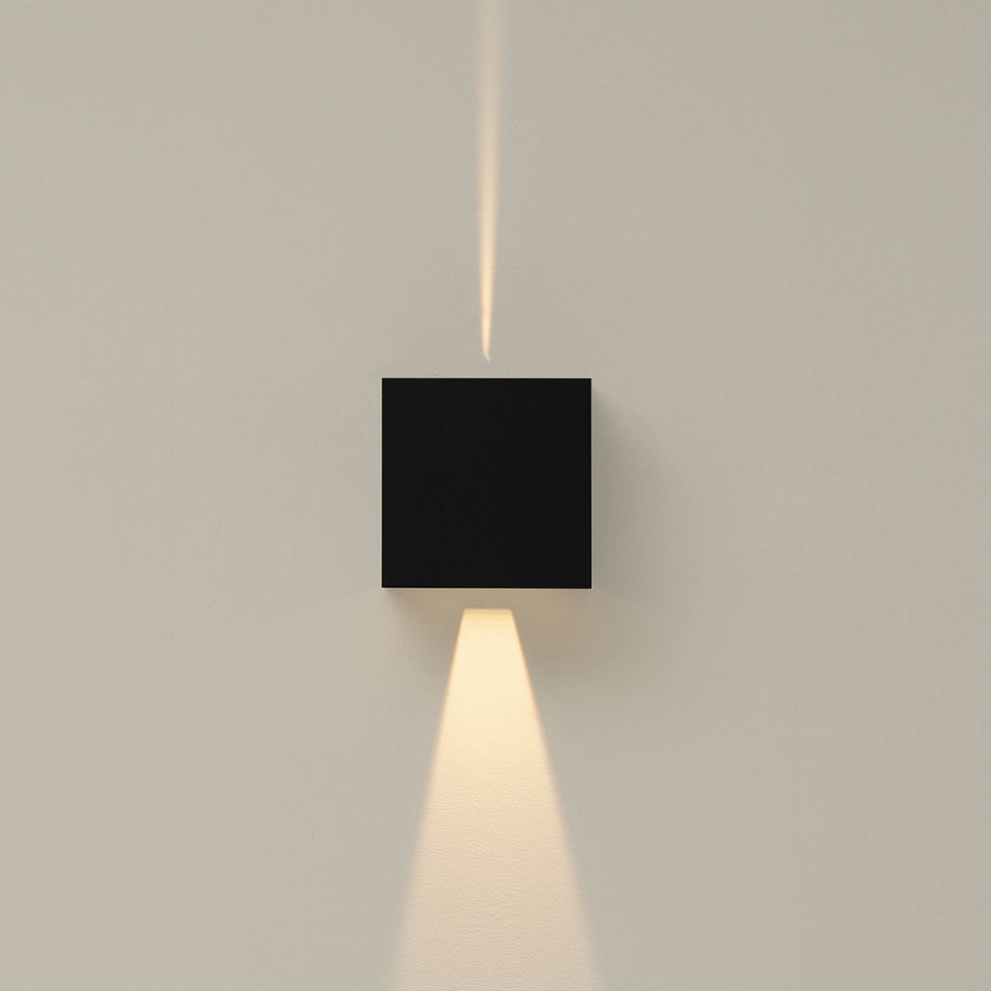 Davos XL Square Wall Lamp, 2x10W LED, 4000K, 1830lm, IP65, Sand Black, 3yrs Warranty by Mantra