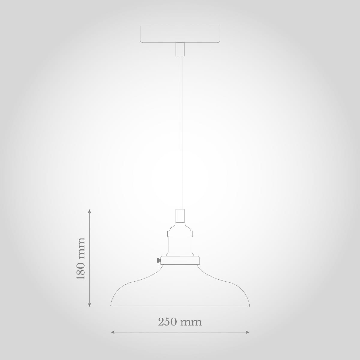 Romilly Dome Etched Glass French Style Pendant Light