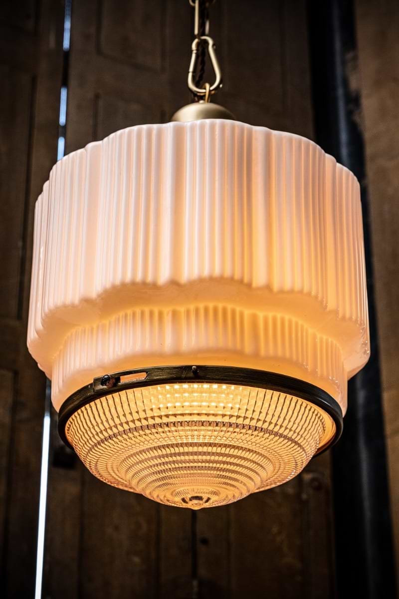 Soho Lighting The Dean Pendant Light Lacquered Aged Brass - The Schoolhouse Collection