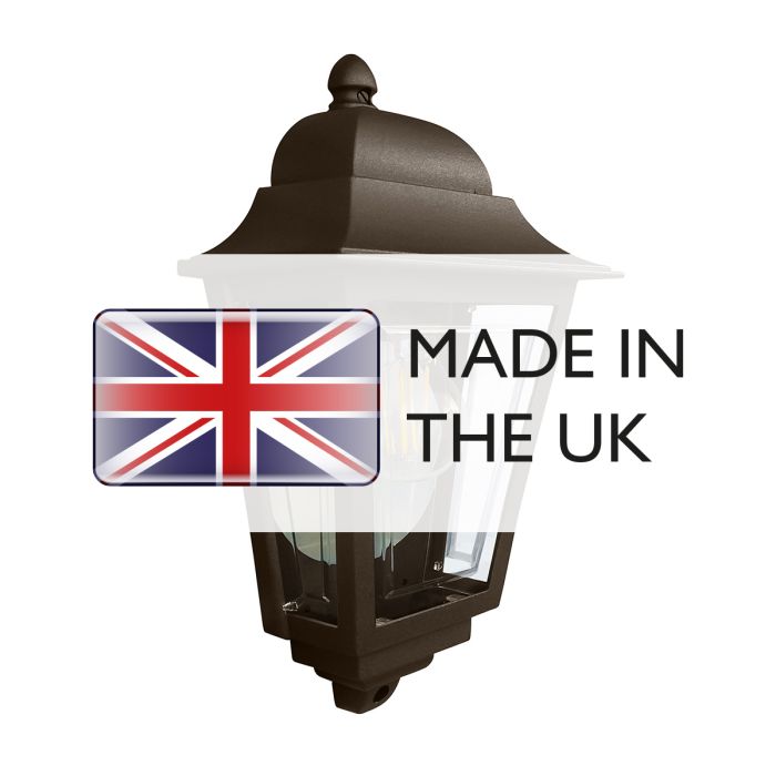 Deco Lane 1lt Half Wall Lantern - Bronze