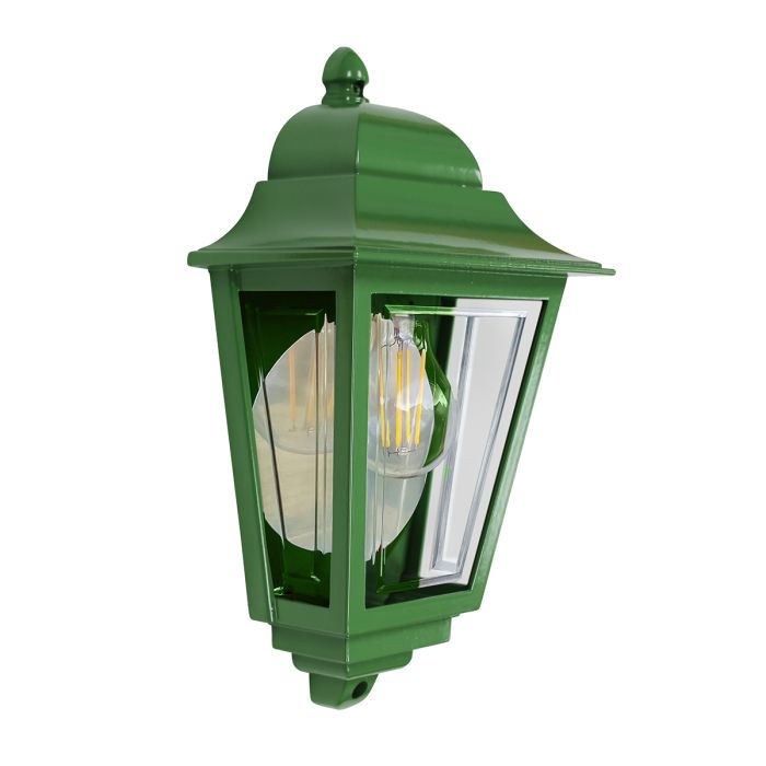 Deco Lane 1lt Half Wall Lantern - Green