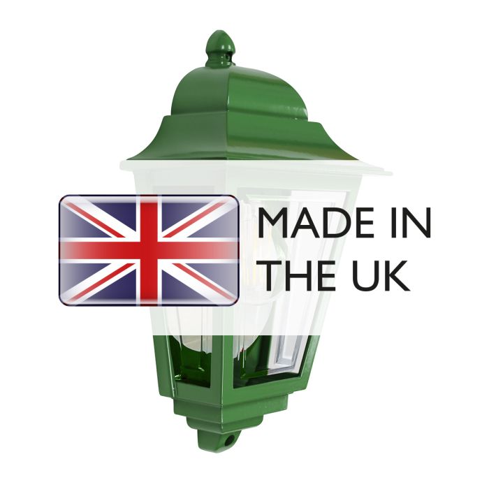 Deco Lane 1lt Half Wall Lantern - Green