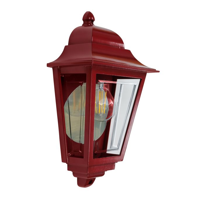 Deco Lane 1lt Half Wall Lantern - Red