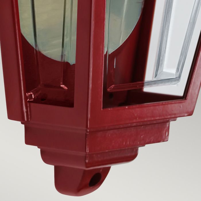 Deco Lane 1lt Half Wall Lantern - Red